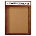 thumbnail image 5 of Aarco Products CBC4872-3RH 3-Door Enclosed Bulletin Board with Header - Cherry, 5 of 6