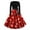 Red, variant on Lorytime Christmas 50s Formal Dresses for Women Snowflakes Crew Neck A Line Dress Long Sleeve Party Dresses with Belt