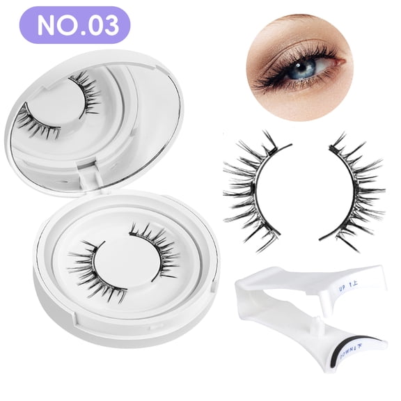 Magnetic Eyelashes with Applicator & Storage Case, Reusable Magnetic Eyelashes Natural Look, No Glue Needed, 3D False Eyelashes Set, Easy to Wear & Remove for Daily Use