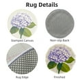 thumbnail image 3 of Latch Hook Rug Kit Beautiful Hydrangea Flower Stamped Handmade Round Shape Carpet Crochet Yarn Craft DIY Hook and Latch Door Mat Tapestry for Home Floor Decor 50x50cm(2), 3 of 7
