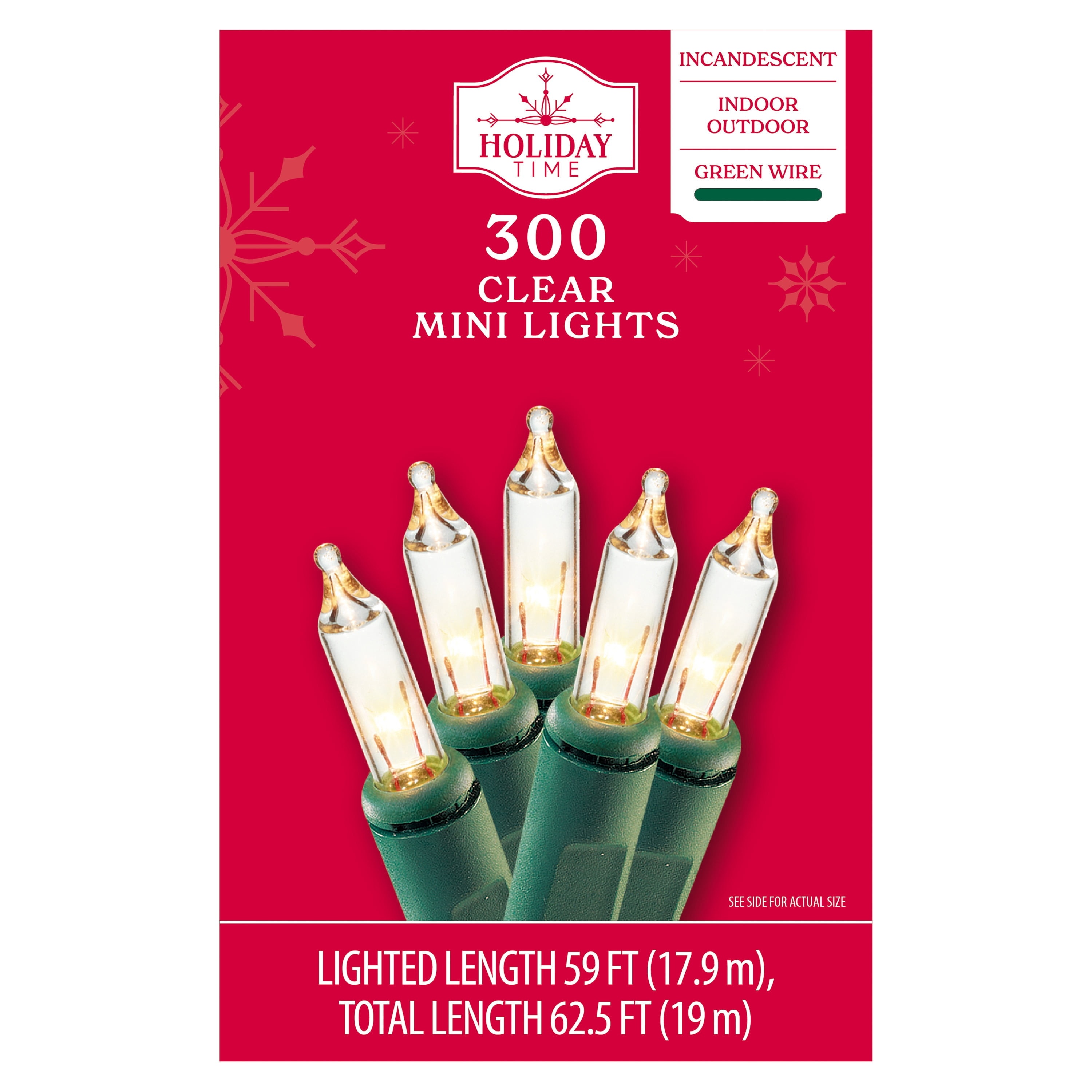 Holiday Time 300-Count Incandescent Mini Christmas String Lights photo 6