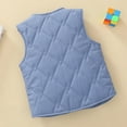 thumbnail image 6 of IVEYRTF Childrens Sleeveless Vests Warm Zipper or Button Pockets Casual Layering Piece Fall Winter Kids Outerwear Tops Unisex Toddler Youth Everyday Wear(Blue#1,9-10 Years), 6 of 7