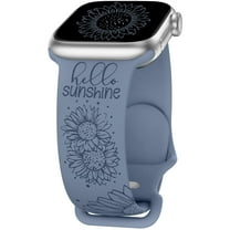 TOYOUTHS Sunflower Engraved Band Compatible with Apple Watch Bands 38mm 40mm 41mm Women Girls, Floral Sport Silicone Flower Wristband for iWatch Series 8/7/6/5/4/3/2/1/SE/Ultra