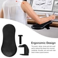 thumbnail image 2 of Computer Adjustable Arm Rest for Desk, Arm Support for Computer Desk Ergonomic Arm Rest Extender Rotating Mouse Pad Holder for Table, Office, Chair, Desk, Black, 2 of 10