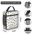 thumbnail image 3 of Tractor and Stars White Pattern Insulated Lunch Bag for Men Women,Waterproof Lunch Box for Work,Picnic or Travel,Thermal Insulation,10.63x9.06x3.54 Inches, 3 of 5