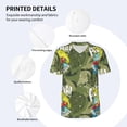 thumbnail image 5 of Rocae Surfing Dinosaur for Breathable Men's Baseball T-Shirt Fashionable Casual Baseball Jersey, Moisture-wicking Sportswear Large, 5 of 9