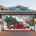 thumbnail image 2 of Binwennn Christmas Garage Door Decorations Christmas Garage Door Banner Mural Covered In 7 X 16 Foot Car Christmas Tree Pattern Garage Door Mural For Holiday Parties Canadian Flag 3x5 Polyester, 2 of 7