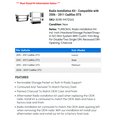 thumbnail image 2 of Radio Installation Kit - Compatible with 2006 - 2011 Cadillac DTS 2007 2008 2009 2010, 2 of 2