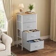 thumbnail image 5 of CONCETTA 4-Drawer Fabric Dresser Storage Chest for Bedroom, Closet, Storage Furniture for Adults, Light Gray, 5 of 8