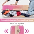 thumbnail image 6 of ACE-Travel,20"24"28" Gradient Color Expandable Hardshell(PC) Luggages Sets(3PCS) with TSA Lock,Spinner Wheels,Telescopic Handle,Durable,Lightweight,Suitcase Sets(Yellow+Red), 6 of 14