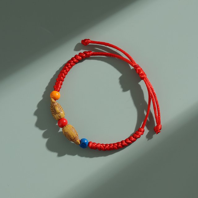 Pulsera de cuerda roja del año de vida, joyería de cuerda roja tejida a mano, pequeños obsequios