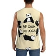 thumbnail image 4 of Fotbe Men's Panda Doing Yoga Print Men's Sleeveless Muscle Tank Tops Casual T-Shirts for Gym Workout Beach-XX-Large, 4 of 8
