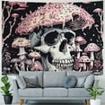 thumbnail image 4 of JRXY Mushroom Tapestry Skull Wall Tapestries Skeleton Tapestry Hippie Pink Tapestry Leaves Tapestry for Bedroom Aesthetic, Tapestry Wall Hanging for Room  Painting, 4 of 6