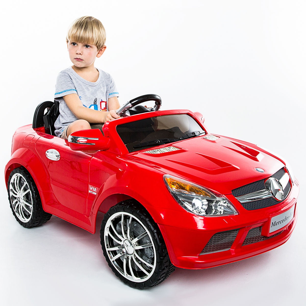 red mercedes benz toy car