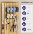 thumbnail image 4 of Over Door Hat Organizer - 4 Packs Metal Hanging Hat Rack with 16 Hooks Design, Baseball Cap Hanger Organizer Storage Holds up to 80 Caps for Door, Bedroom, Closet, 4 of 9