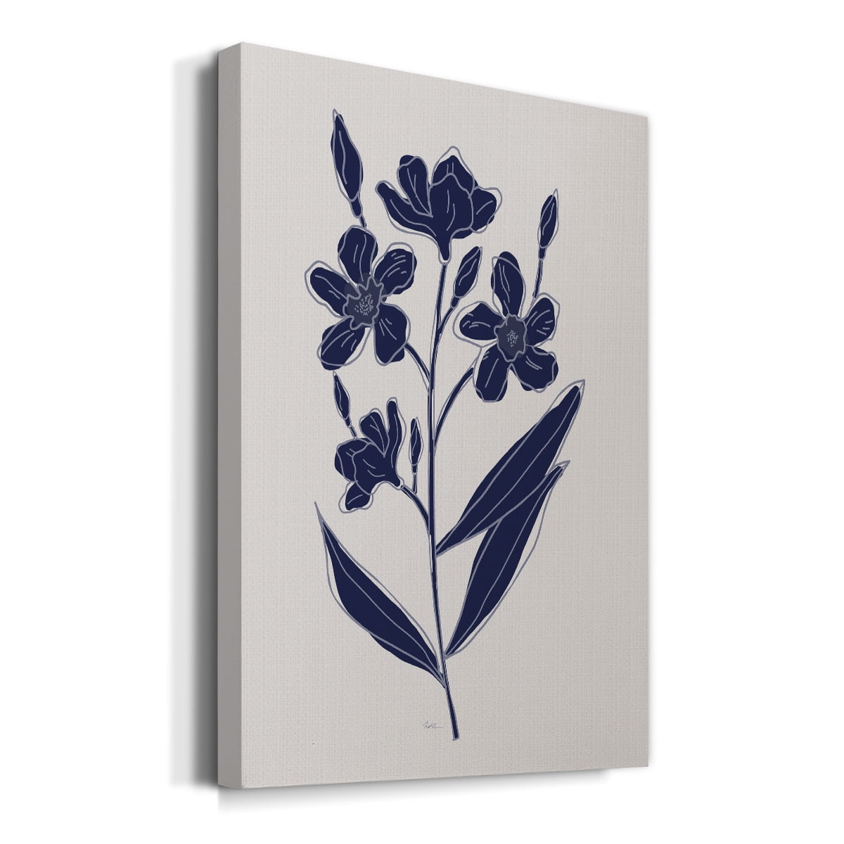 Indigo Botanical Study I Premium Gallery Wrapped Canvas - Ready to Hang