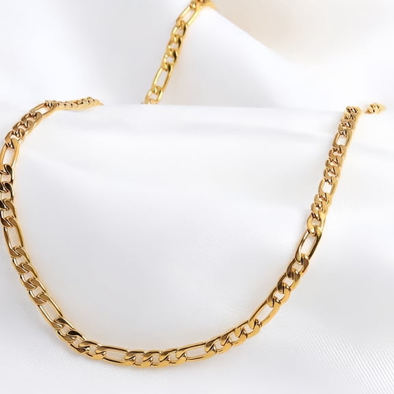 Real 14k Gold Polished Jewelry Necklace for Women, Real Solid 14k Yellow Gold Chain, 3mm and 18"
