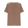 thumbnail image 6 of Uaswgudfs Women's Cold Shoulder Blouse & Henley Tee, Casual Basic Off Shoulder Open Shoulder Short Sleeve Tops, 6 of 7