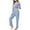 Blue, variant on cfhntfmh 2 Piece Lounge Sets Womens Casual Knit Long Sleeve Lace Top with Long Pant Fall Outfits Matching Pajama Set