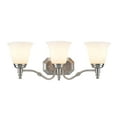 thumbnail image 4 of Aspen Creative 62022-2, 3-Light Bathroom Vanity, 23" Wide, Transitional Design, Satin Nickel, 4 of 6