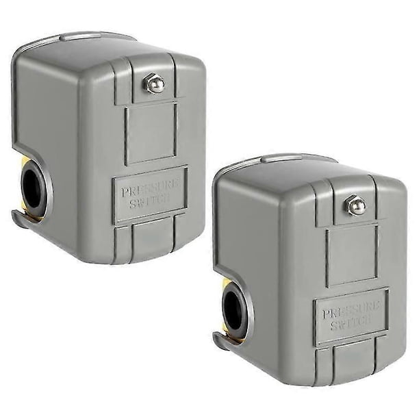 Interruptor de presión de 2 piezas para bomba de pozo, interruptor de presión de agua de 30-50 psi, interruptor de control de presión para bomba de agua con rosca hembra NPT de 1/4 pulg.