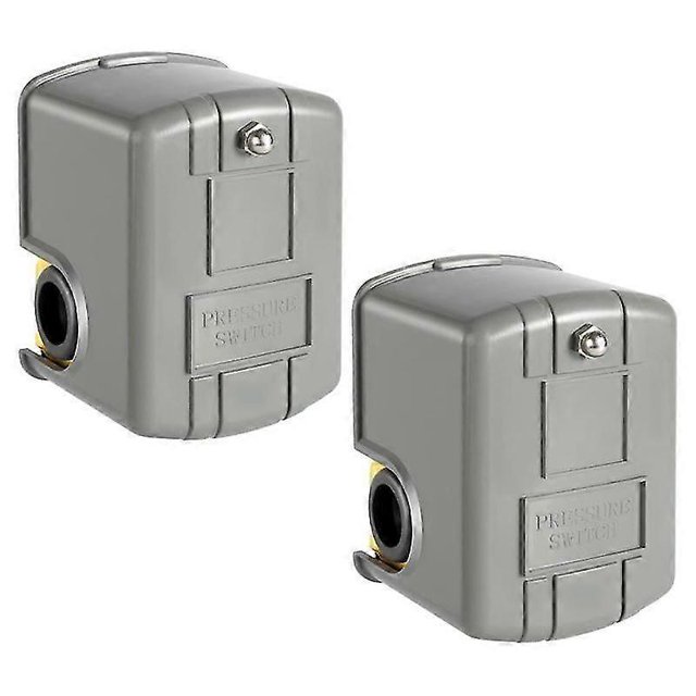 Interruptor de presión de 2 piezas para bomba de pozo, interruptor de presión de agua de 30-50 psi, interruptor de control de presión para bomba de agua con rosca hembra NPT de 1/4 pulg.