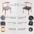 thumbnail image 3 of Velvet Stretch Dining Chair Seat Covers for Dining Room Upholstered Chair Seat Cushion Covers Removable Velvet Fabric Washable Chair Protector Slipcovers Set of 4, Grey, 3 of 5