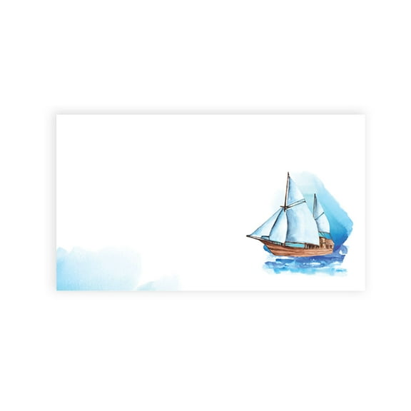 Koyal Wholesale Nautical Sailboat Place Cards for Wedding Party Tables, Seating Name Place Cards for Holders, 60 Pack