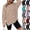19# Khaki, variant on Women Waffle Crewneck Sweatshirt Oversized Long Sleeve Pullover Tops, Loose Plain Side Split Casual Fall Shirts Soft Lightweight Lounge Daily Wear Blouses Green S