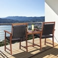 thumbnail image 4 of Gymax Causeuse de Patio en Bois d'Acacia, Banc Compagnon de Conversation avec Table d'Appoint, 4 of 10