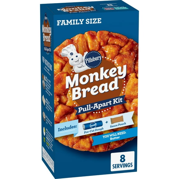 Pillsbury Pull-Apart Kit, Monkey Bread Dough and Sauce, Family Size, 16.8 oz