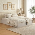 thumbnail image 3 of Zanmintaobo Full Size Lift up Storage Bed Frame, Headboard-Free Wood Platform,Whitewash Finish,Heavy Duty Slats, No Box Spring Needed,Rustic Off White, 3 of 12