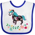 thumbnail image 3 of Inktastic Floral Skull Unicorn Sugar Style Dia De Los Muertos Girls Baby Bib, 3 of 4