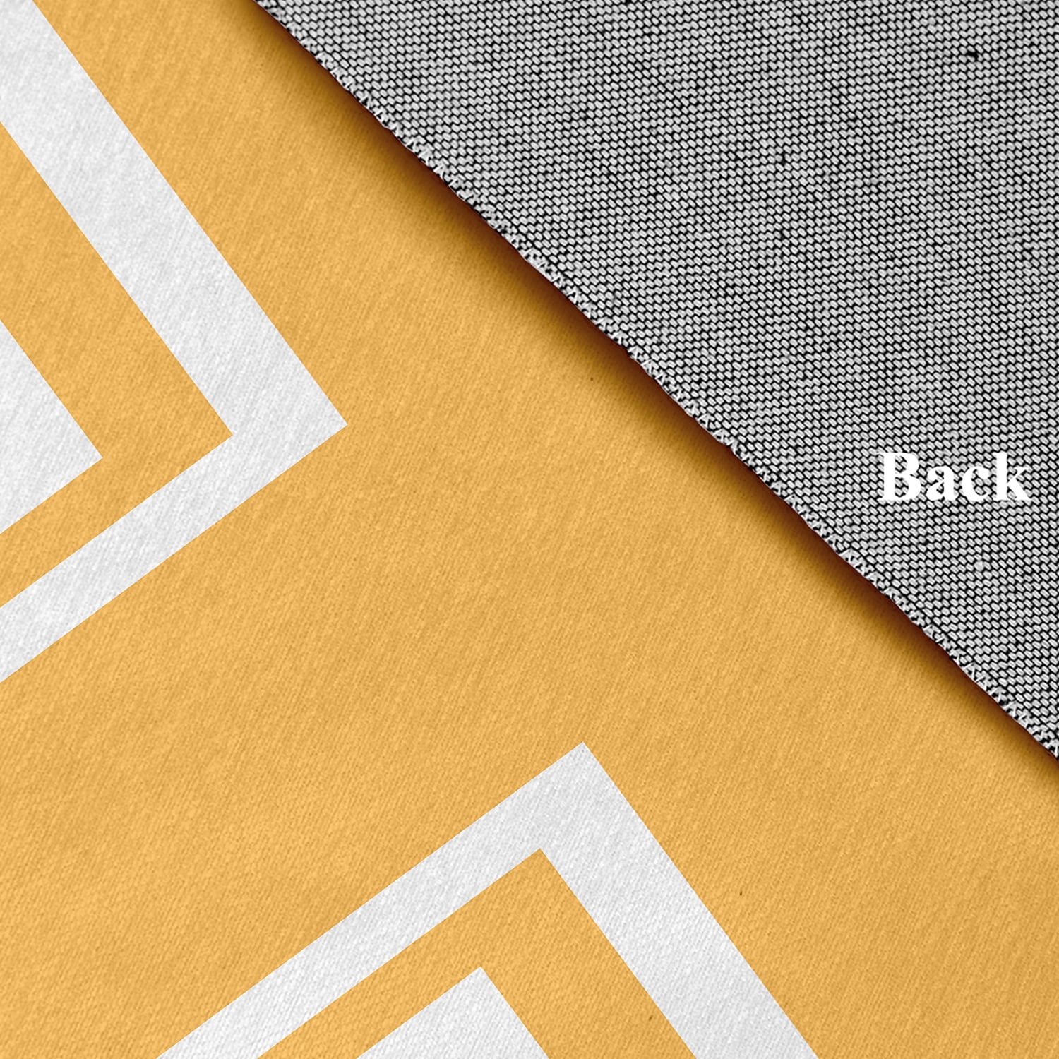 3' x 5' Simply Daisy Corner Stripes Modern & Contemporary Chenille Area Rug, Egg Yolk Yellow