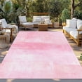 thumbnail image 2 of Pink Outdoor Rug 4x6 Ft - Reversible Patio Rug Outdoor Camping Rugs, Retro Oil Painting Modern Abstract Art Aesthetics Washable Indoor Outdoor Area Rugs, Non-Slip Outdoor Carpet Runner for Deck/Porch, 2 of 8