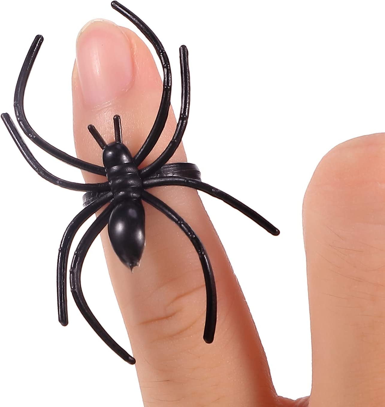  100 Bulk Halloween Spider Rings With Gems Assortment - Black  Rings with Assorted Gems for Creepy Crawly Party Favors, Treats, and  Cupcake Toppers : Toys & Games