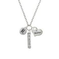 thumbnail image 2 of Delight Jewelry Silvertone Capital Letter - R - Pebble Disc - Always My Mother Bar Zoe Necklace, 2 of 4