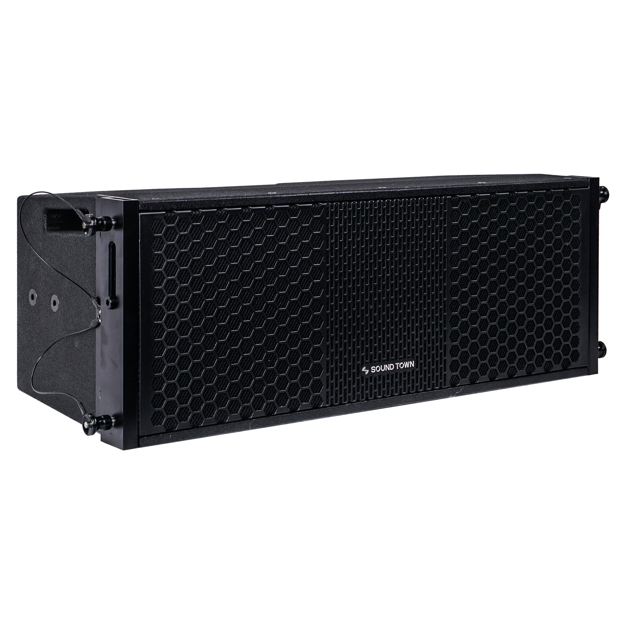 Sound Town ZETHUS Series 2 X 8 Line Array Loudspeaker System with Titanium Compression Driver, Black (ZETHUS-208BV2)