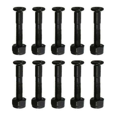 

OUNONA 40 Sets Skateboard Hardwares Set Replacement Parts Black Mounting Bolts Set