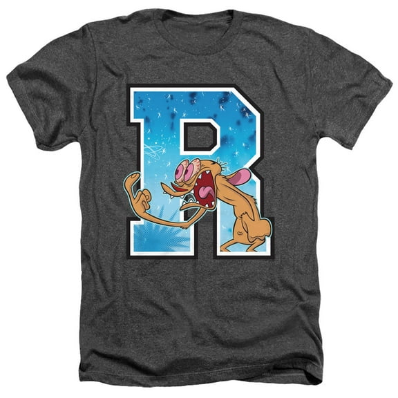 Ren And Stimpy R Is For Ren Unisex Adult Heather T Shirt
