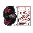 thumbnail image 1 of Etiqueta de la pared autoadhesiva extraíble anti-decoloración impermeable pelar y pegar Festival Prop fuerte adherencia Horror Halloween Zombie sangre huella de mano Windo, 1 of 5