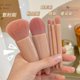thumbnail image 4 of Juego de 5 brochas de maquillaje portátiles con espejo, mini brocha multifuncional para sombra de ojos y base en polvo suelto, venta de liquidación, 4 of 4