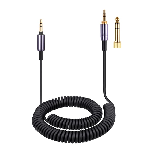 Cable de audio Weishan ATH-M50xBT en espiral de 1,2 m con adaptador