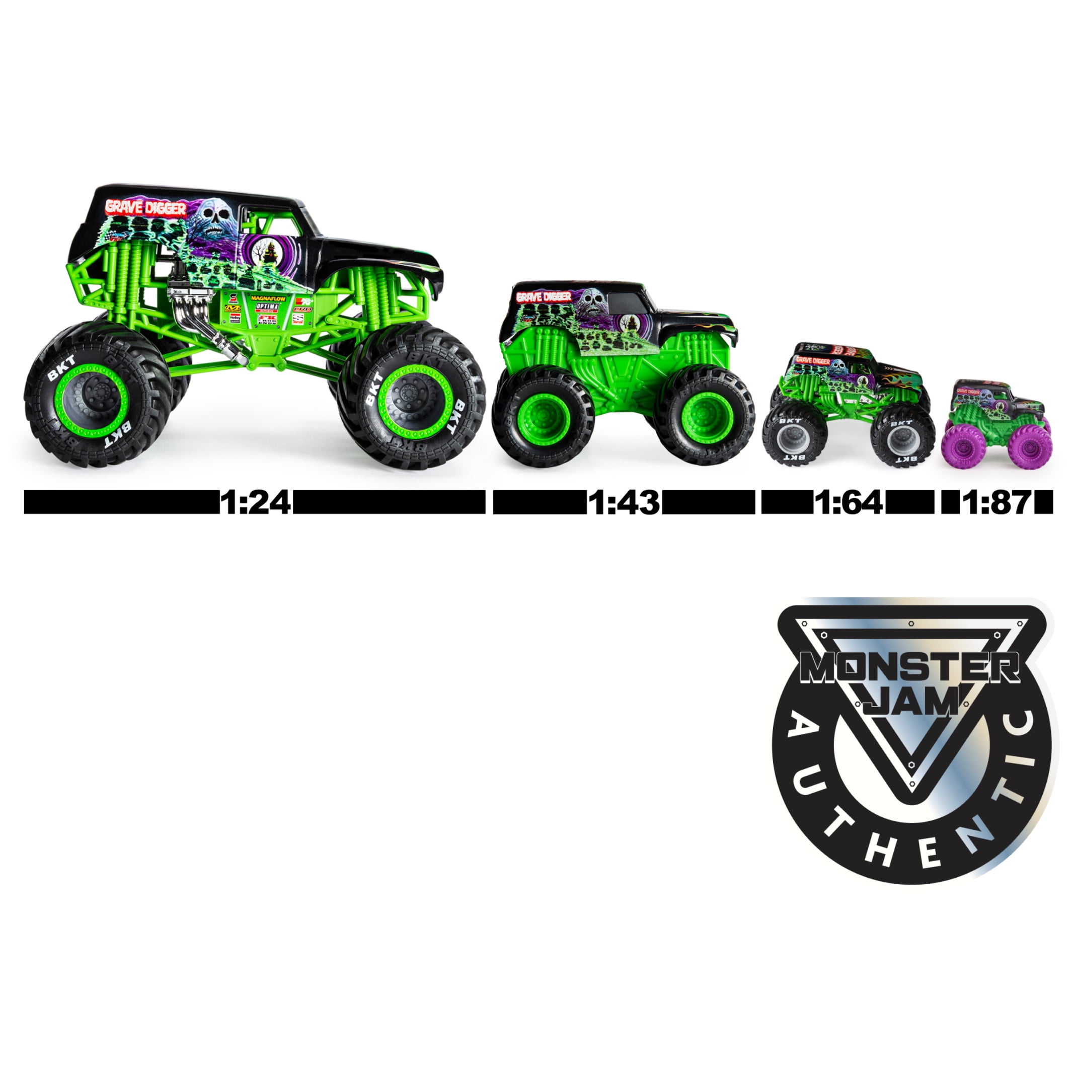 Monster Jam 1:64 Salvager Vs. Double Decker Monster Trucks