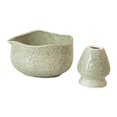 thumbnail image 1 of Cuenco japonés para matcha, hecho a mano, para ceremonia del matcha, con soporte para batidor, 450 ml, para té Color del té, 1 of 9
