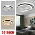 thumbnail image 4 of 19.6" 110V Modern LED Ceiling Light Bedroom Black + White Romantic Chandelier, 4 of 12