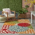 thumbnail image 2 of Nourison Home Aloha Indoor/Outdoor Green 5'3" x 7'5" Area Rug, Tropical, Botanical, Easy Clean, Non Shedding, Bed Room, Living Room, Dining Room, Deck, Backyard, Patio (5x7), 2 of 10