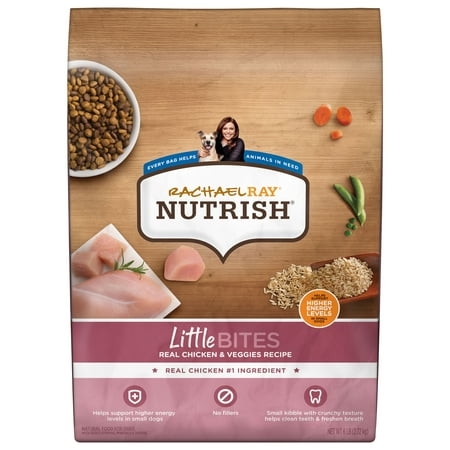 Rachael Ray Nutrish Little Bites Small Breed Natural Dry Dog Food, Real Chicken & Veggies Recipe, 6 lbs (Packaging May Vary)