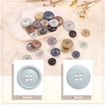 thumbnail image 5 of Uxcell 10pcs Sewing Button 25m 4 Holes Resin Round Craft Buttons, Dark Grey, 5 of 6