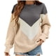 thumbnail image 1 of Suéteres Para Mujer Otoño Invierno Suéter de Punto de Moda Manga Larga Costura Cuello Redondo Pulóver Tops Blusa Odeerbi  ODB175433, 1 of 8